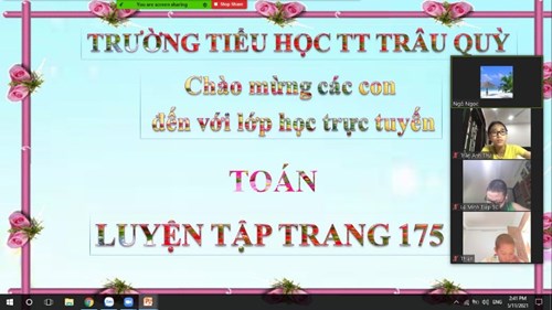 Học sinh trường TH TT Trâu Quỳ học trực tuyến ngày 12/5/2021